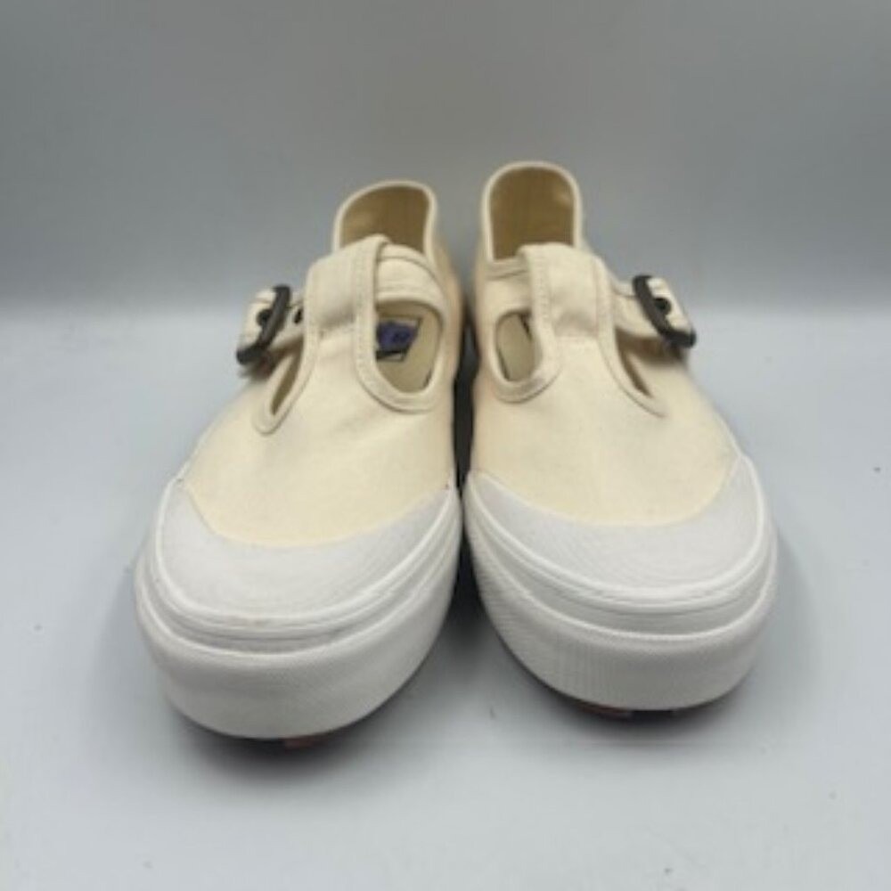 Vans Cream Slip-On Sneakers with Buckle - Picture 6 of 12